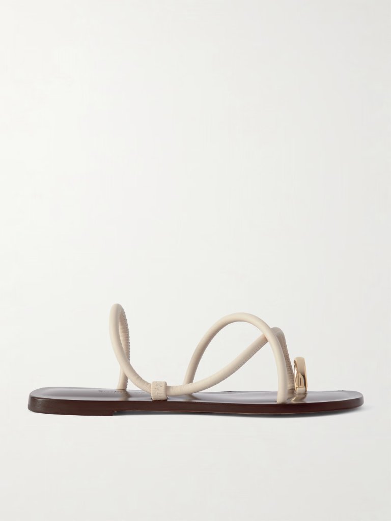 Women’s Beige Minimalist Loop Strap Sandals